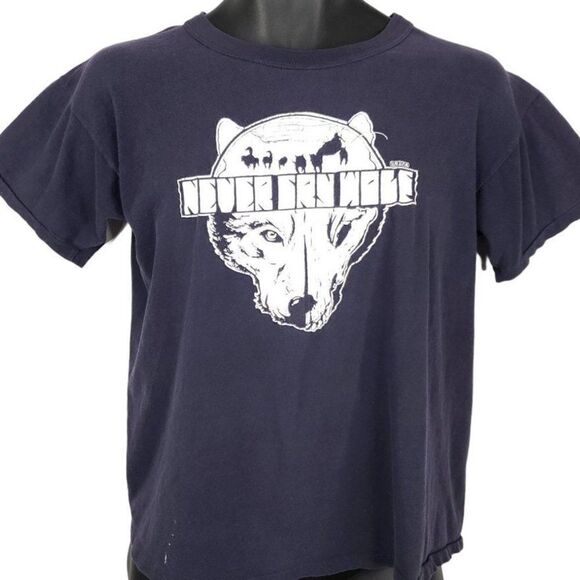 Never Cry Wolf T Shirt Vintage 80s 1983 Disney Docudrama Movie Promo Made In USA - Picture 1 of 6